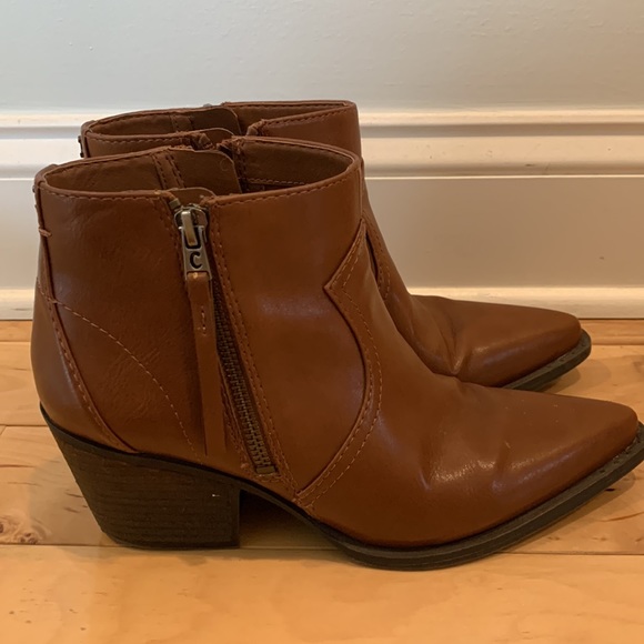 Cognac leather Circus by Sam Edelman booties - Picture 2 of 5